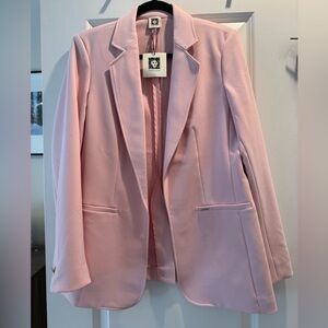 Anne Klein Soft Pink Oversized Blazer